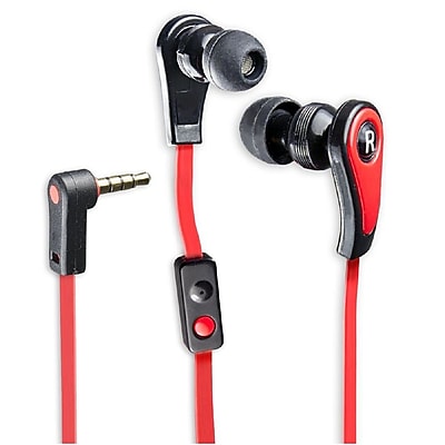 Connectland Stereo In Ear Headset with Mic Adapter For Smartphone PC Audio Red