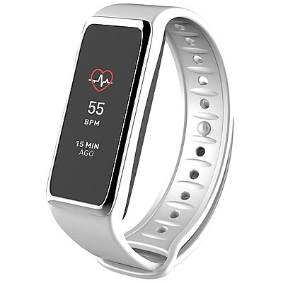 MyKronoz 813761021456 ZeFit3 HR Activity Tracker White Silver