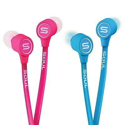 2 Pack Soul K pop In ear Earbuds Blue Pink