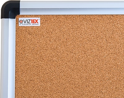 Viztex Cork Bulletin Board with an Aluminum Trim 36 x24