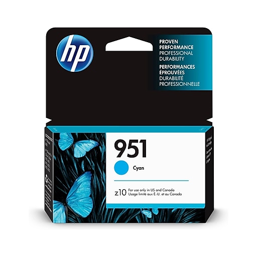 HP 951 Cyan Standard Yield Ink Cartridge  CN050AN 140