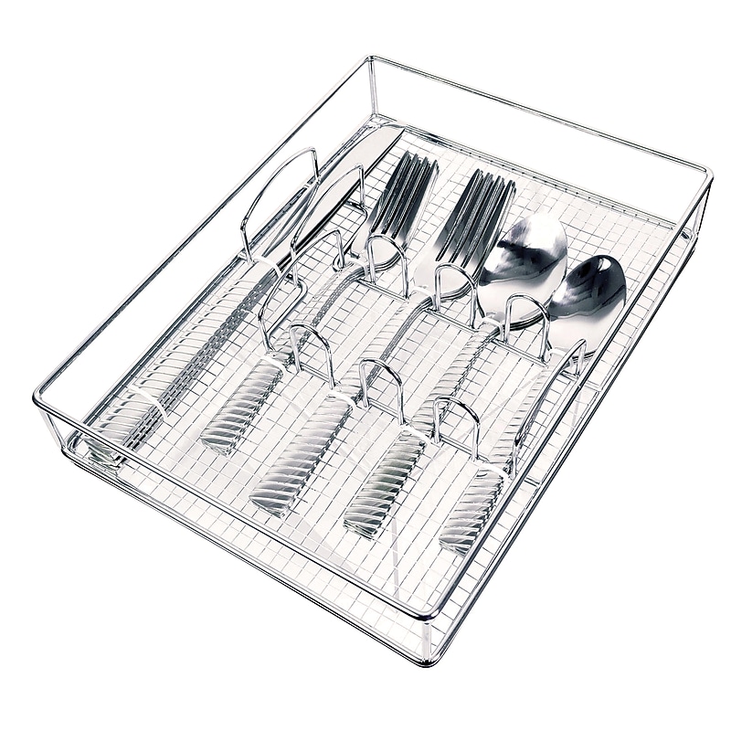 EuroHome Stainless Steel Cutlery Set with Storage Tray, 21 Pieces (DKN2107) image 1