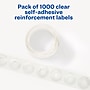 Avery Self-Adhesive Plastic Reinforcement Labels in Dispenser, 1/4" Diameter, Glossy Clear, 1000/Pack (5722)~#|#~00069808-C760-43EE-B2BAAE5111B73333_sc7