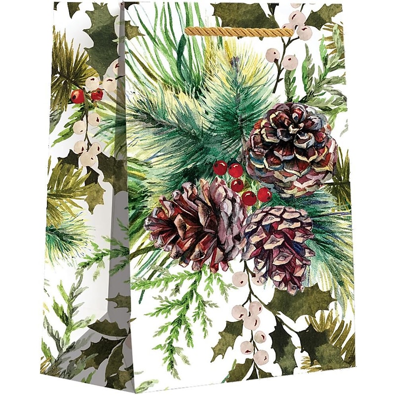 JAM Paper Small Elegant Pine Gift Bags, Assorted Colors, 120/Pack (526BXST7831) image 1