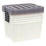 Iris 40 Quart Storage Bin with Latching Lid, Plastic, Clear, 5/Pack (500154)~#|#~000826B3-985D-458B-B606F627549CD030_sc7