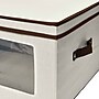 Household Essentials 38.8 Quart Serveware Storage Box with Lid, Fabric, Cream (547)~#|#~0008CEBD-7F2E-4A55-9DE92D430A89470E_sc7