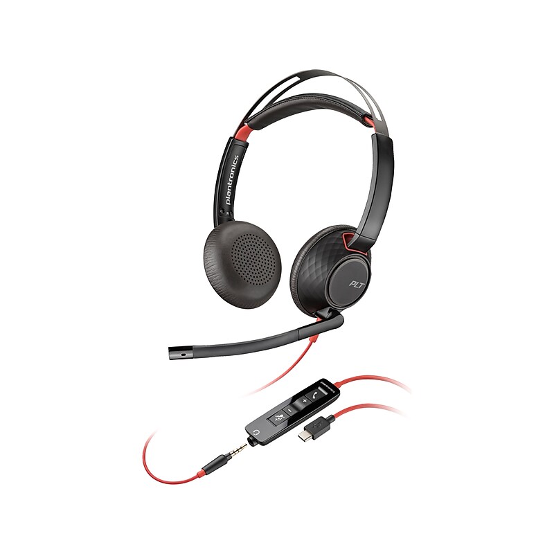 Poly Blackwire 5220 Stereo Headset, USB-C/3.5mm, UC Certified (8X231AA) image 1