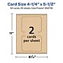 Avery Integrated Cards, 4.25" x 5.5", Matte Kraft Brown, 50/Pack (95278)~#|#~0013DEE4-25FC-4642-A7595FC5DABB1D8F_sc7