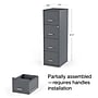 Staples 4-Drawer Vertical File Cabinet, Letter Size, Lockable, 45.8"H x 14.3"W x 18.9"D, Charcoal (ST52148-CC)~#|#~00163D14-46BD-4285-92A34E798BB8EE19_sc7