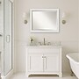 Amanti Art Flair Soft White Narrow Frame Wall Mirror, 26" x 32" (A42674960928)~#|#~001B2F30-4E9F-4A62-AFD9B3D2481E6D9E_sc7