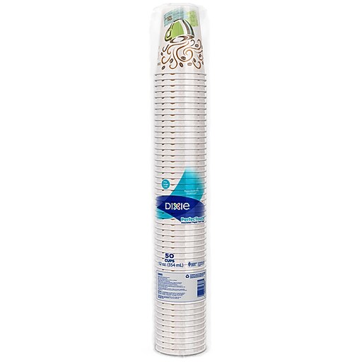 Dixie PerfecTouch Insulated Paper Hot Cups, 12 oz., Coffee Haze