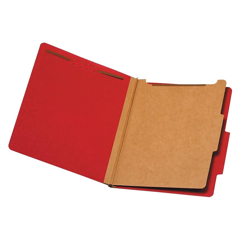 Pendaflex Pressboard Classification Folder, 1-Dividers, 1 3/4" Expansion, Letter Size, Dark Red, 10/Box (23731P) image 1