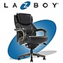 La-Z-Boy Delano Ergonomic Leather Executive Big & Tall Chair, 400 lb. Capacity, Jet Black/Gray (CHR10045B)~#|#~001D53FF-1185-4214-B2BB7B525D69B323_sc7