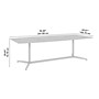 Bush Business Furniture 96W x 42D Boat Shaped Conference Table with Metal Base, Modern Hickory (99TBM96MHSVK)~#|#~001F8972-287D-4CFB-8F74AE9F6D5717B1_sc7