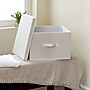 Household Essentials Medium Stackable Folding Fabric Square Storage Box With Lid, 10" x 15"x 15", 39 Qt., Cream (117-1)~#|#~00201B50-E903-4E2D-96B71CCEDB33553A_sc7