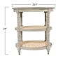 Storied Home 23.5"Dia. Wooden Round End Table, 2 Shelves, Grey (EC0198)~#|#~0021EEE1-B2EF-4B40-B6DB05BB2B0D06C3_sc7