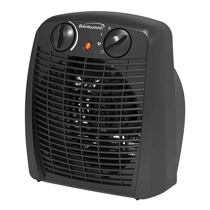 Brentwood 1500-Watt 5000 BTU Portable Ceramic Electric Heater and Fan, Black (H-F305BK) image 1