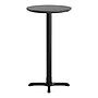 Flash Furniture TopGuard 24" Round Wood Dining Table with X-Base, Black Faux Marble/Black Base (STRD24BMAT2222B)~#|#~0024644E-7B77-4115-A8784CA6F7C08229_sc7