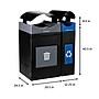 Commercial Zone Avante Series Polyethylene Dual-Stream Trash and Recycling Center, 85 Gallon, Black (787204MSA)~#|#~00264C8A-5BB7-4C3E-82FD84162A2B7CC4_sc7