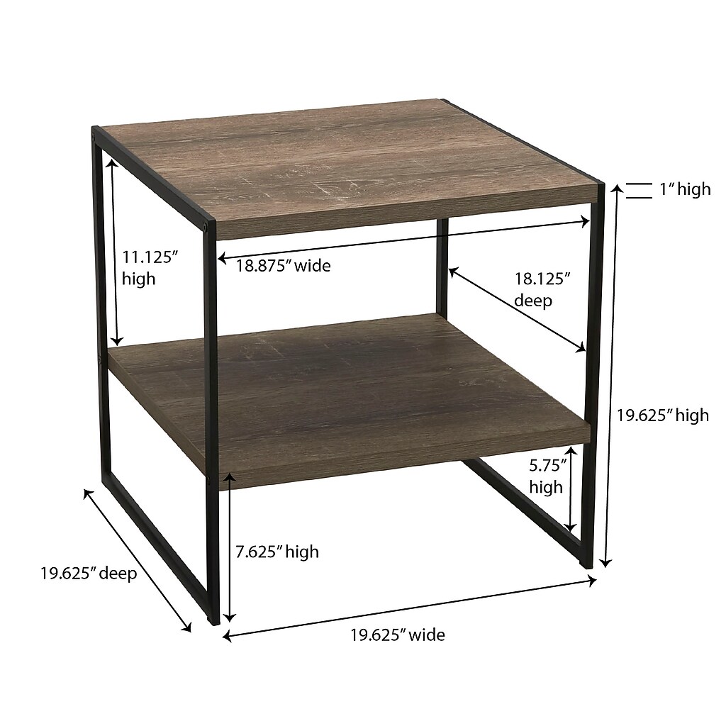 Dimensions and measurements of end table