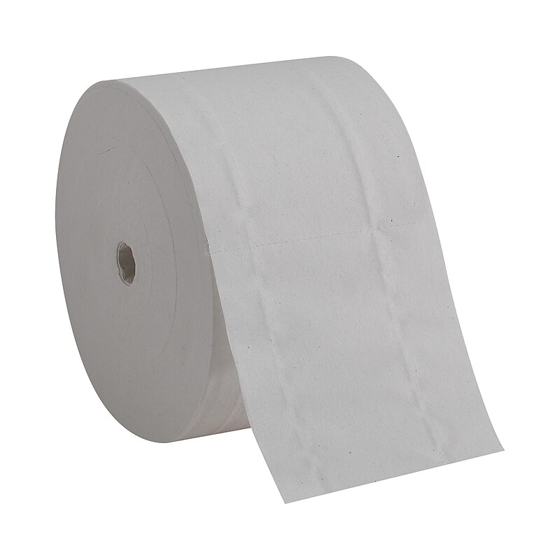 Compact Recycled Coreless Toilet Paper, 2-Ply, White, 1500 Sheets/Roll, 18 Rolls/Carton (19378) image 1