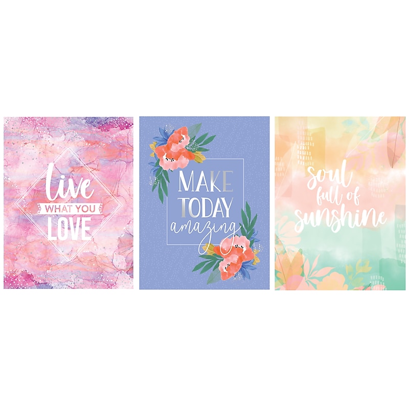 Carolina Pad Silver Lining Collection 3-Hole Punched 2 Pocket Cardstock Folder, Assorted Colors (40019) image 1