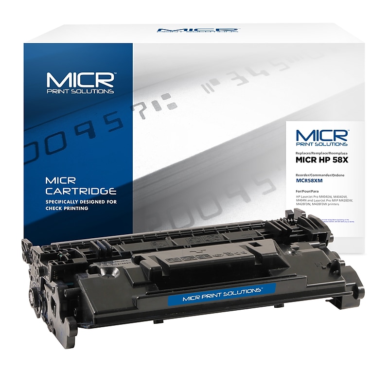 MICR Print Solutions Compatible Black High Yield MICR Toner Cartridge Replacement for HP 58X (CF258X) image 1