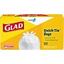 Glad Tall 13 Gallon Quick Tie Kitchen Trash Bag, White, 200 Total Bags (15931)~#|#~0030B0A6-84B8-4D64-8B62555EF9FB168C_sc7