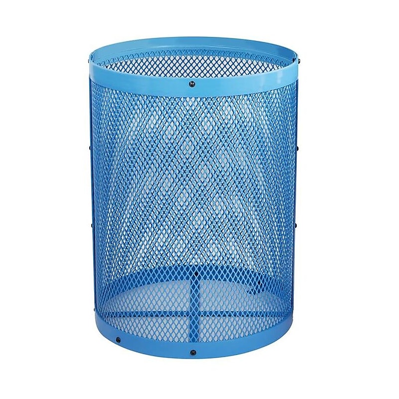 Alpine Industries 4460 Series Steel Mesh Trash Can, 36 Gallon, Blue (ALP4460-01-BLU) image 1
