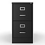 Staples 2-Drawer Vertical File Cabinet, Locking, Letter, Black, 26.5"D (28882D)~#|#~003DB859-A485-443E-84D08A21E0FEBA41_sc7