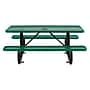 Global Industrial 46" Square Outdoor Steel Picnic Table, Expanded Metal, Green (277151GN)~#|#~003E7264-8CED-48C0-BC9B4A9C4A9C25F9_sc7
