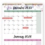 2026 Blueline Colorful Passion Floral 12.25" x 27" Three-Month Wall Calendar (C171129)~#|#~00406DD3-5C25-417F-B389F607971033FE_sc7