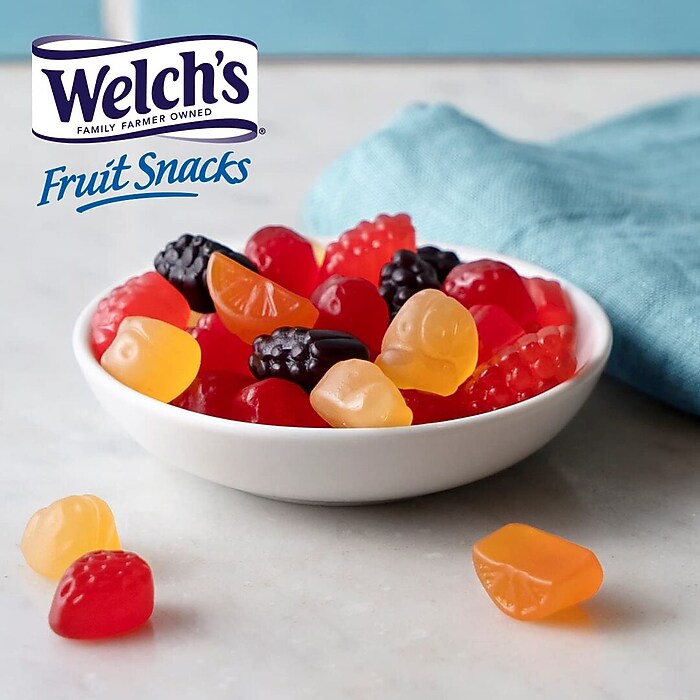 Welch's Gluten Free Mixed Fruit Snacks Gummies, 0.8 oz., 66/Box