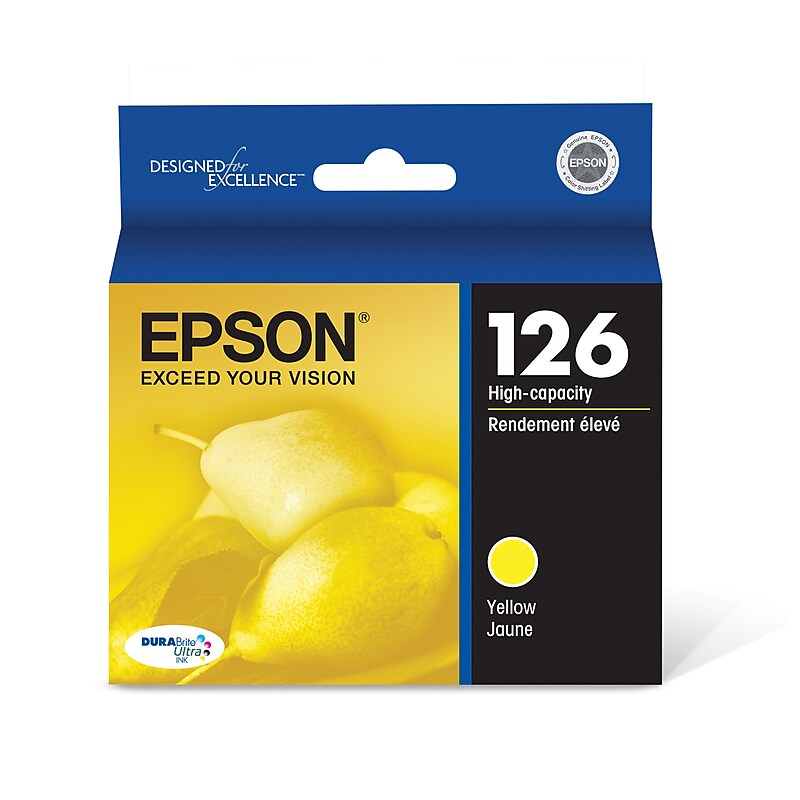 Epson T126 Yellow High Yield Ink Cartridge   (T126420) image 1