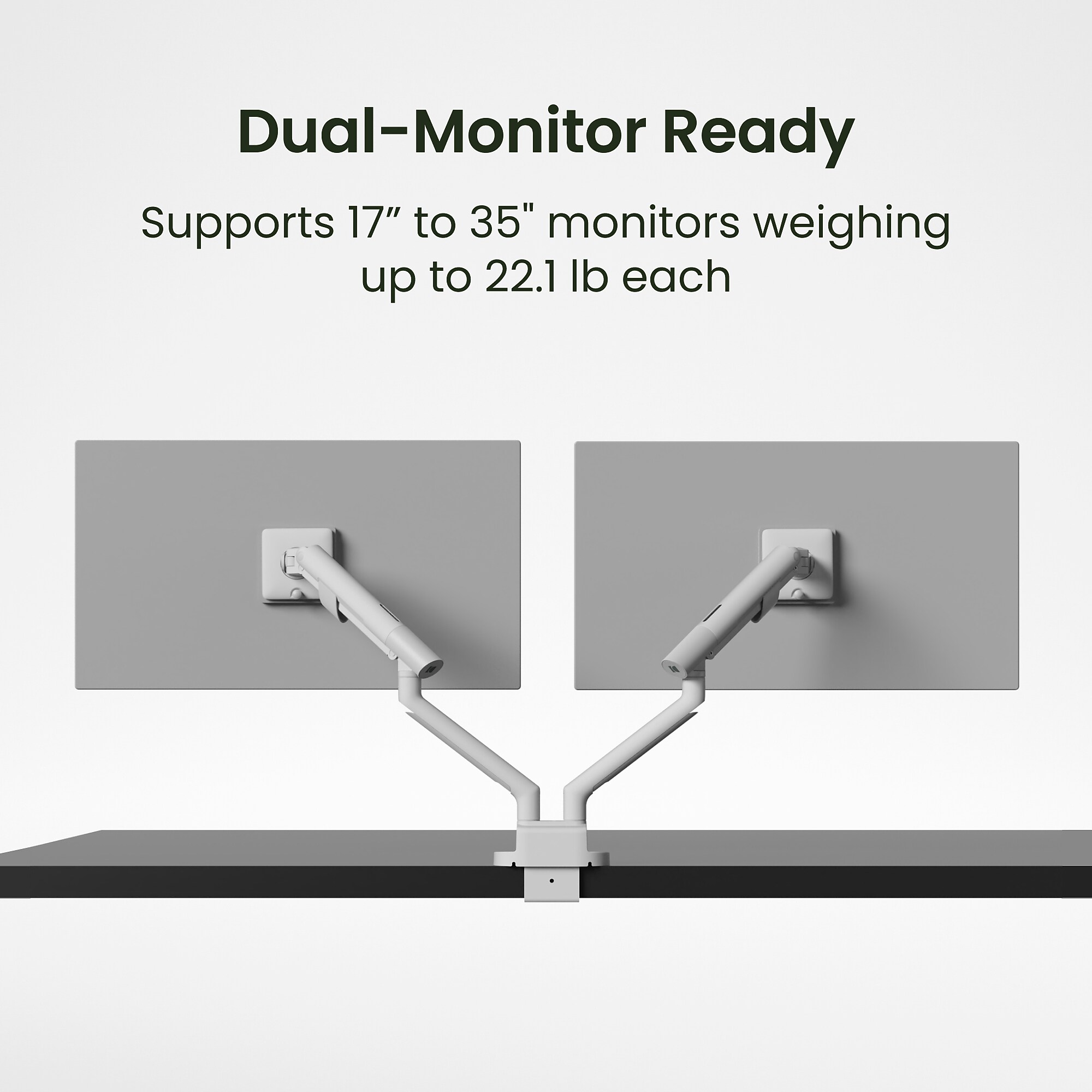 Kanto DM2 Dual Monitor Desktop Mount for 17” – 35” Displays, Up to 22 lbs., White Sansujyuku sansujyuku.com