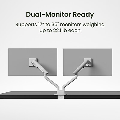 Kanto DM2 Dual Monitor Desktop Mount for 17” – 35” Displays, Up to 22 lbs., White Sansujyuku sansujyuku.com