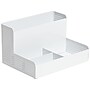 U Brands The Perforated Collection 4-Compartment Metal Desk Storage, White (5717U01-06)~#|#~004752BF-E7C2-41AF-B049219F6EADDA09_sc7