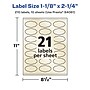 Avery Pearlized Ivory Decorative Edge Multipurpose Labels, 1-1/8" x 2-1/4", Ivory, 210/Pack (94061)~#|#~00476331-1CAA-4240-98E4DA1E29B4313D_sc7