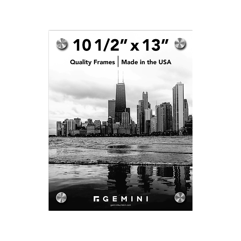 Gemini 8.5" x 11" Acrylic Sandwich Frame, Clear (GSTPLESSAND) image 1