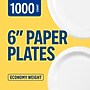Perk™ Economy Paper Plates, 6", White, 1000/Carton (PK56517)~#|#~0048B2A6-9A87-441A-A10782779869DE35_sc7
