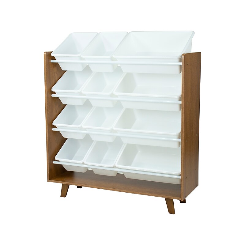 Humble Crew Morgan 12-Bin Toy Organizer, Brown/White (WO70557) image 1