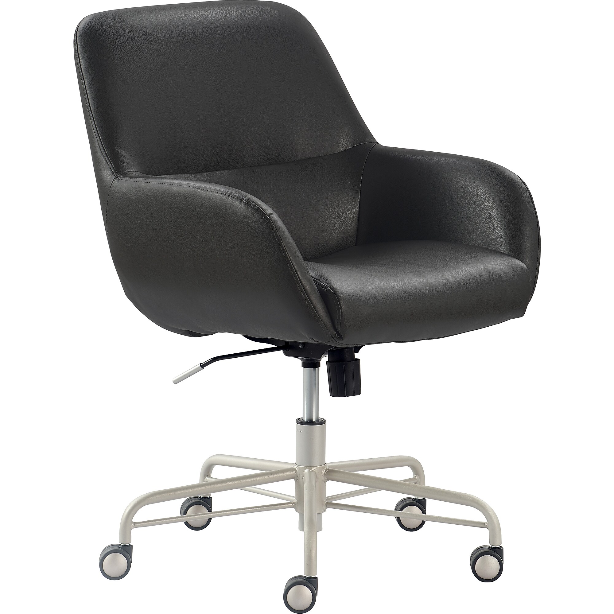 Tommy Hilfiger Forester Ergonomic Bonded Leather Swivel Conference Chair, Charcoal Grey (CHR10059D) Simolary simolary.com