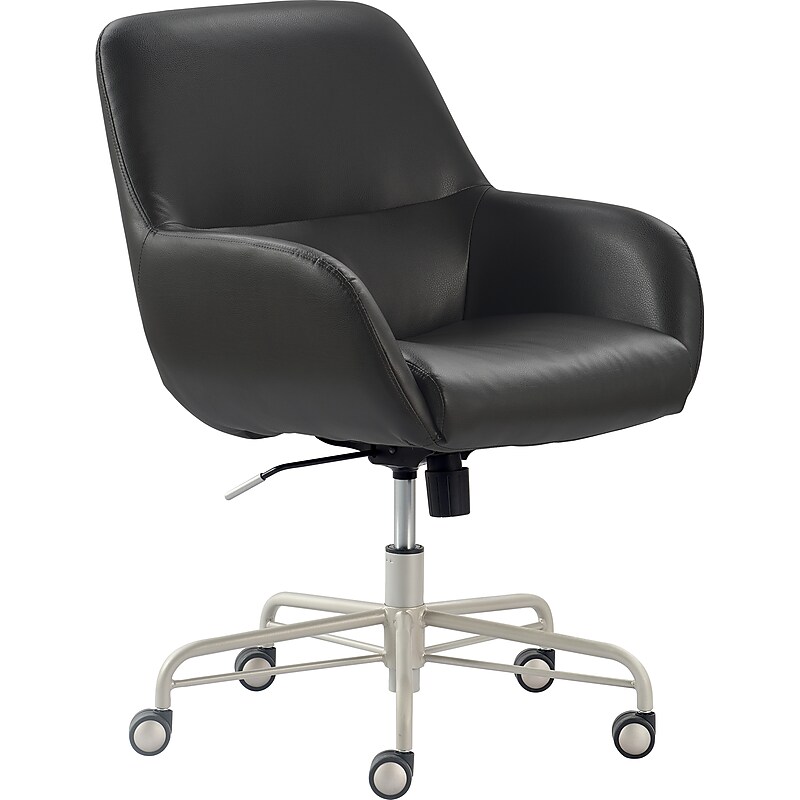 Tommy Hilfiger Forester Ergonomic Bonded Leather Swivel Conference Chair, Charcoal Grey (CHR10059D) image 1
