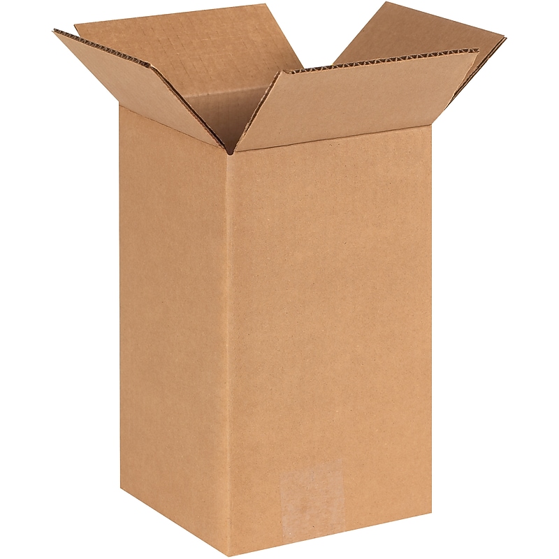 6" x 6" x 10" Shipping Boxes, 32 ECT, Brown, 25/Bundle (6610) image 1
