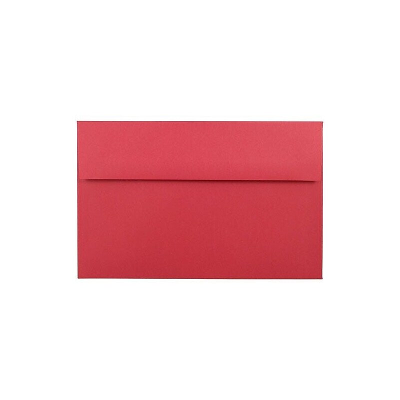 JAM Paper A10 Invitation Envelope, 6" x 9 1/2", Red, 100/Pack (96078d) image 1