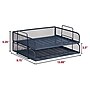 Staples Metal Mesh Side Loading Stackable Letter Tray, Letter Size, Navy Blue, 2/Pack (ST63840)~#|#~005363A9-D0DC-4829-81182872B5DAA29D_sc7