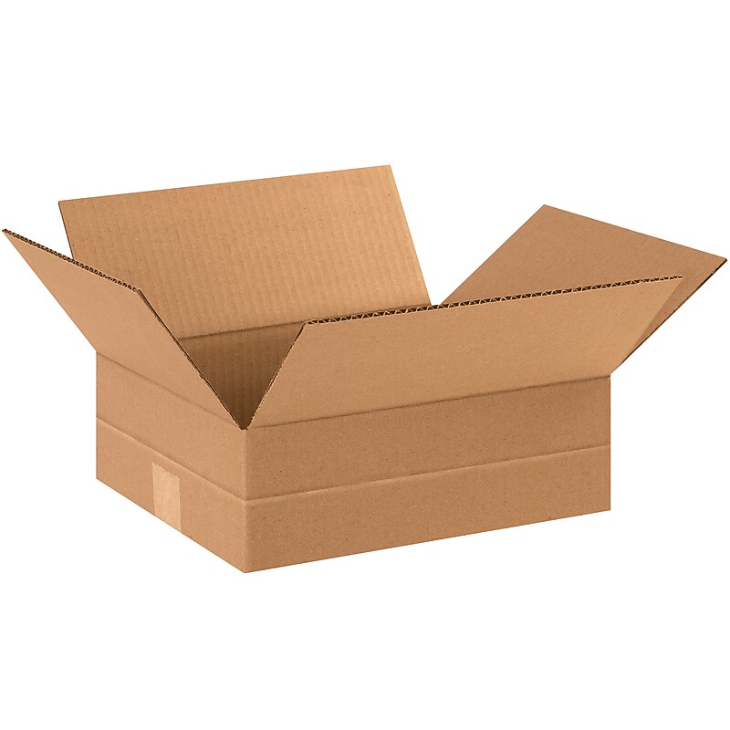12" x 10" x 4" Multi-Depth Shipping Boxes, 32 ECT, 25/Pack (MD12104) image 1