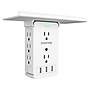 Overtime Wall Outlet Shelf, 8 Outlets and 3 USB Ports, Surge Protector, White (OTWP8O3USB)~#|#~00589990-143A-46A9-A975A2451C243A98_sc7