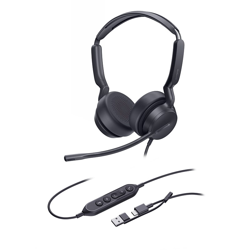 Yealink UH42 USB Wired Noise Cancelling USB-C/A Stereo Computer Headset for Business Office, Teams Certified image 1