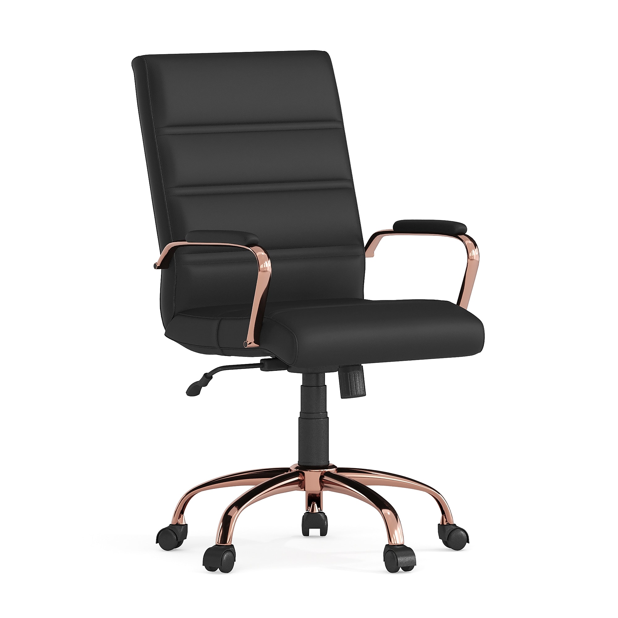 Flash Furniture Whitney Ergonomic LeatherSoft Swivel Executive Chair, Black/Rose Gold (GO2286MBKRSGLD) Sansujyuku sansujyuku.com